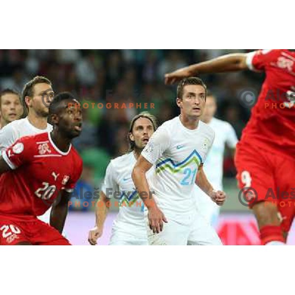 Armin Bacinovic of Slovenia in action during football match Slovenia-Switzerland for FIFA 2014 World Cup Brasil Qualifiers, played in Arena Stozice, Ljubljana, Slovenia on September 7, 2012 