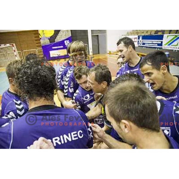 Maribor players in action during EHF cup handball match played in Tabor hall, Maribor, 8.9.2012 