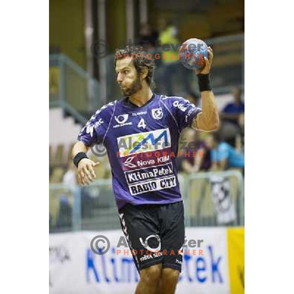 Renato Vugrinec in action during EHF cup handball match played in Tabor hall, Maribor, 8.9.2012 