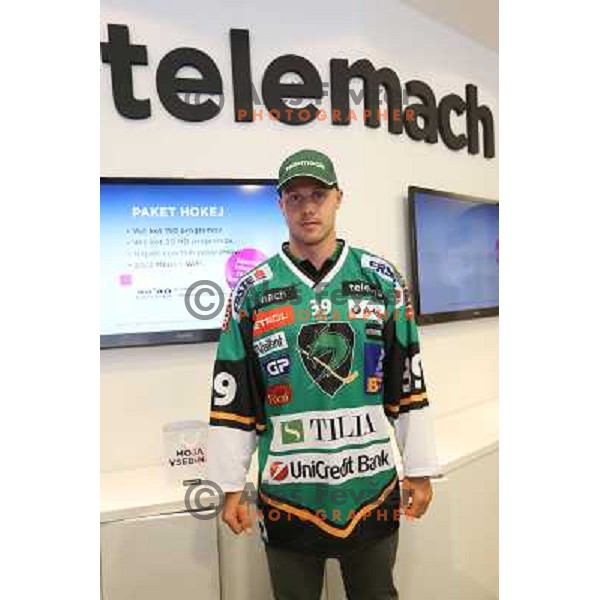 Jan Mursak, Detroit Red Wings NHL ice-hockey player will play during lock-out in Ebel league for Telemach Olimpija Ljubljana.He met slovenian press in Ljubljana on September 25, 2012 