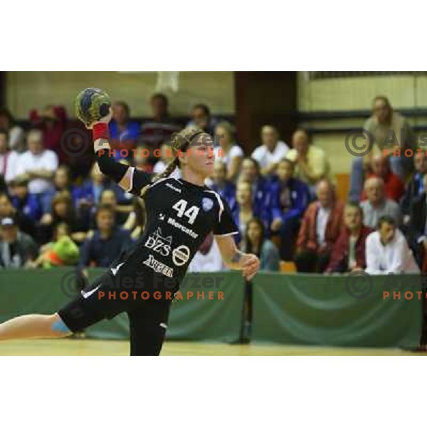Maja Zrnec of RK Krim Mercator in action during handball game played in Galjevica Hall, Ljubljana, Slovenia, 29.9.2012 