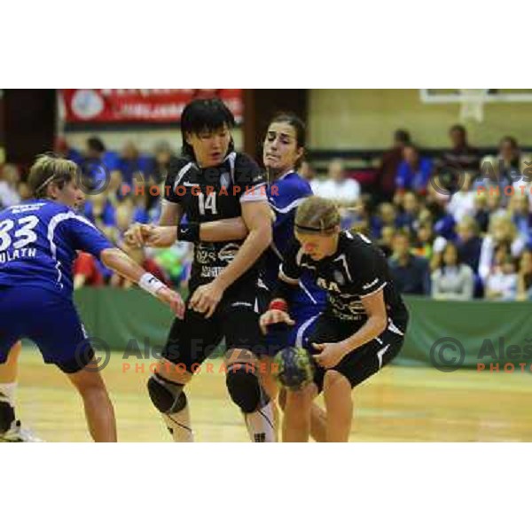 Action during handball game played in Galjevica Hall, Ljubljana, Slovenia, 29.9.2012 