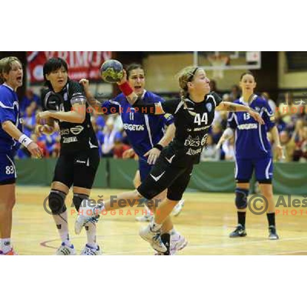 Maja Zrnec of RK Krim Mercator in action during handball game played in Galjevica Hall, Ljubljana, Slovenia, 29.9.2012 