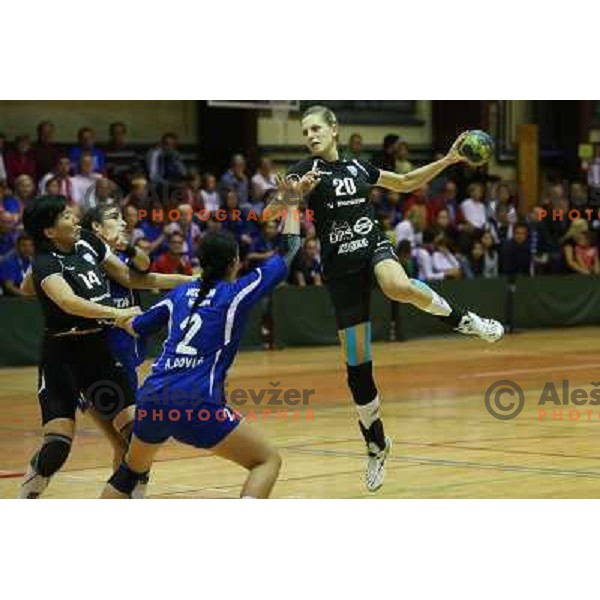 Sussan Muller of RK Krim Mercator in action during handball game played in Galjevica Hall, Ljubljana, Slovenia, 29.9.2012 
