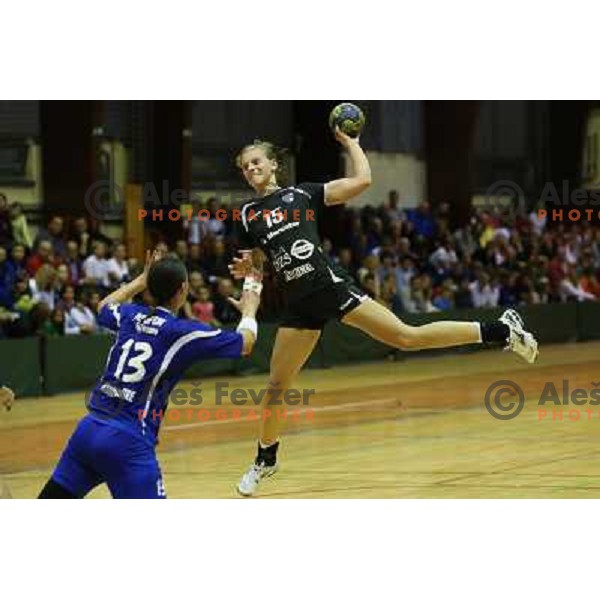 Barbara Lazovic of RK Krim Mercator in action during handball game played in Galjevica Hall, Ljubljana, Slovenia, 29.9.2012 