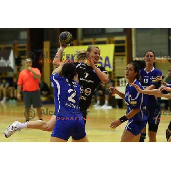 Barbara Lazovic of RK Krim Mercator in action during handball game played in Galjevica Hall, Ljubljana, Slovenia, 29.9.2012 