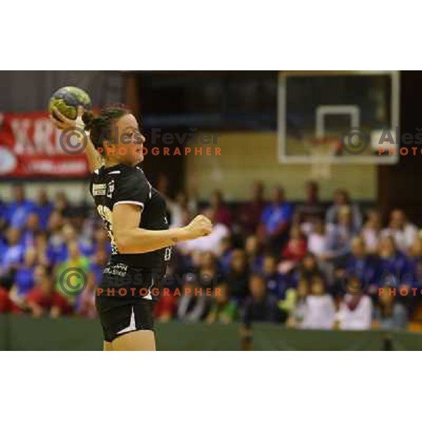 Katarina Krpez of RK Krim Mercator in action during handball game played in Galjevica Hall, Ljubljana, Slovenia, 29.9.2012 