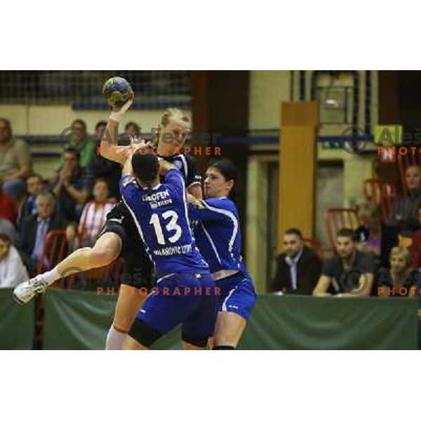Barbara Lazovic of RK Krim Mercator in action during handball game played in Galjevica Hall, Ljubljana, Slovenia, 29.9.2012 