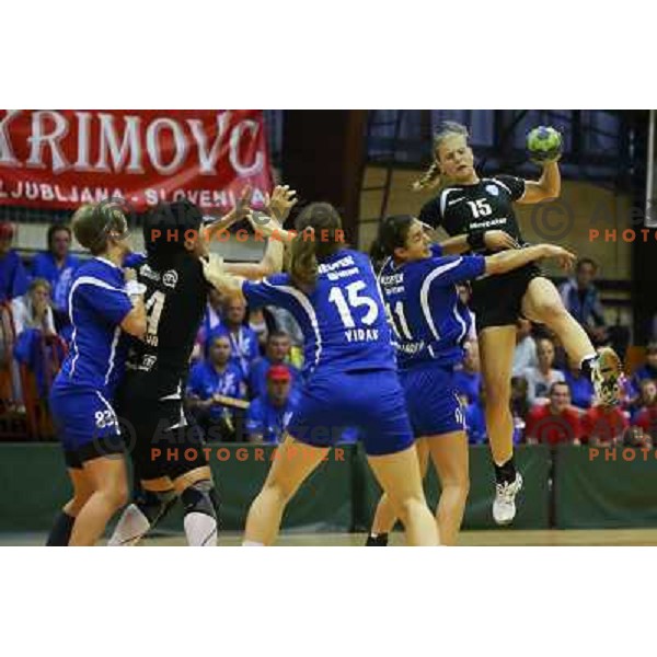 Barbara Lazovic of RK Krim Mercator in action during handball game played in Galjevica Hall, Ljubljana, Slovenia, 29.9.2012 