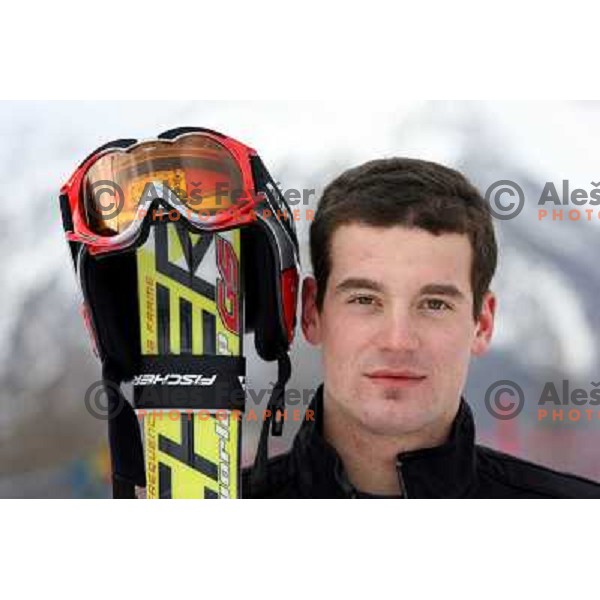  Anze Mravlja afterGiant-Slalom race at 23rd Winter Universiade in Torino. Race was held at slope Jafferau near Bardonecchia.