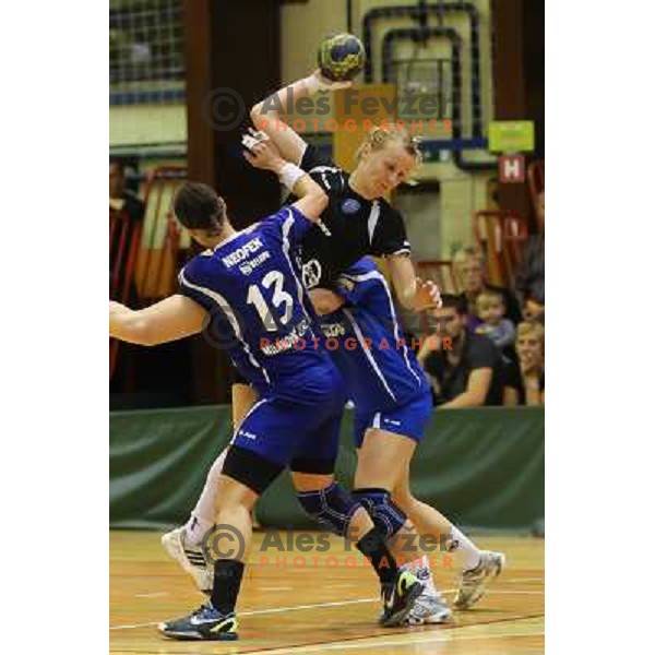 Action during handball game played in Galjevica Hall, Ljubljana, Slovenia, 29.9.2012 