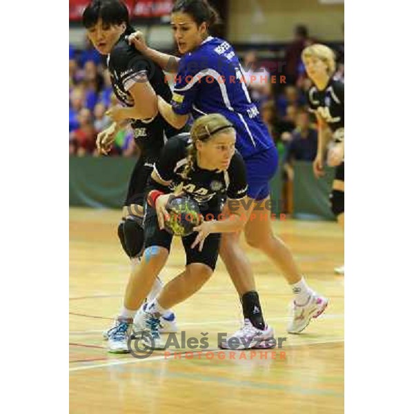Maja Zrnec of RK Krim Mercator in action during handball game played in Galjevica Hall, Ljubljana, Slovenia, 29.9.2012 