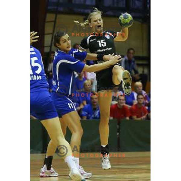 Barbara Lazovic of RK Krim Mercator in action during handball game played in Galjevica Hall, Ljubljana, Slovenia, 29.9.2012 