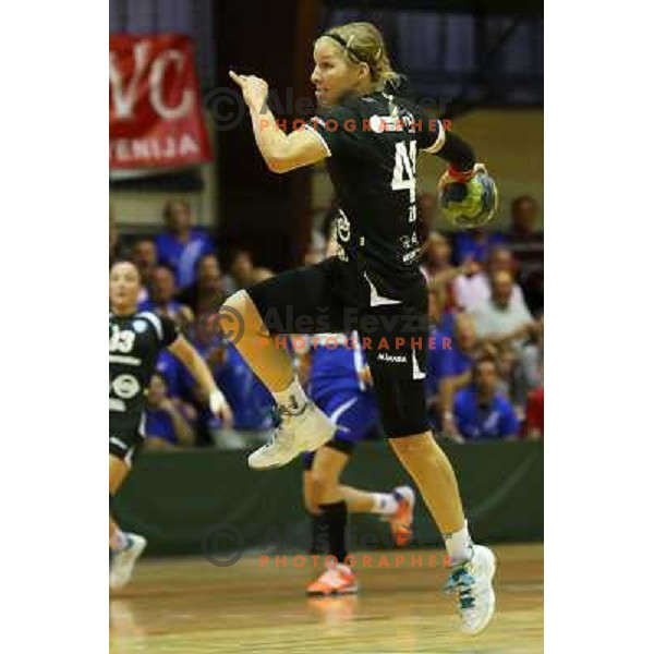 Maja Zrnec of RK Krim Mercator in action during handball game played in Galjevica Hall, Ljubljana, Slovenia, 29.9.2012 