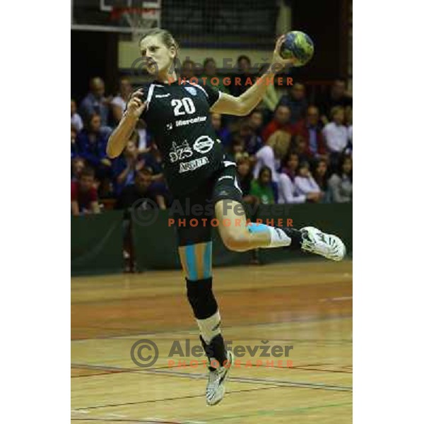 Sussan Mullerof RK Krim Mercator in action during handball game played in Galjevica Hall, Ljubljana, Slovenia, 29.9.2012 
