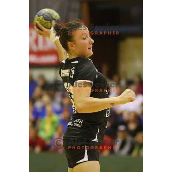 Katarina Krpez of RK Krim Mercator in action during handball game played in Galjevica Hall, Ljubljana, Slovenia, 29.9.2012 