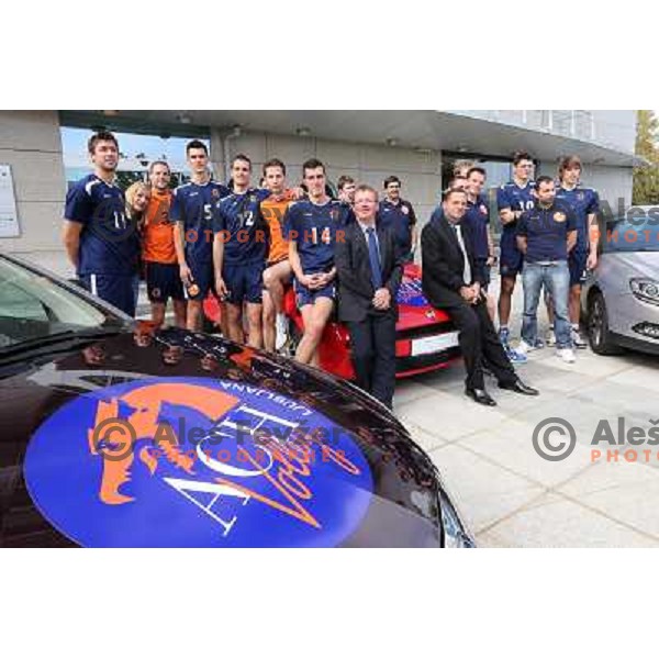 ACH Volley team at official presentation before the 2012-2013 season in Ljubljana, Slovenia on October 5, 2012 