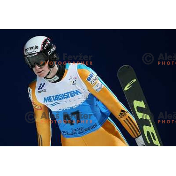  Saso Tadic during ski jumping competition ( K95 meters) of 23rd Winter Universiade 2007 at Pragelato, Italy on 18.01.2007