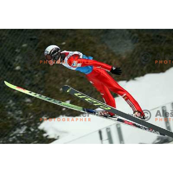 Nejc Frank during ski jumping competition ( K95 meters) of 23rd Winter Universiade 2007 at Pragelato, Italy on 18.01.2007