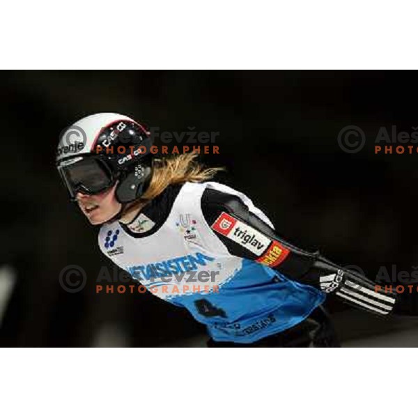 Monika Pogladic during ski jumping competition ( K95 meters) of 23rd Winter Universiade 2007 at Pragelato, Italy on 18.01.2007