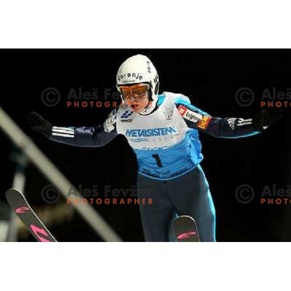  Maja Vtic during ski jumping competition ( K95 meters) of 23rd Winter Universiade 2007 at Pragelato, Italy on 18.01.2007