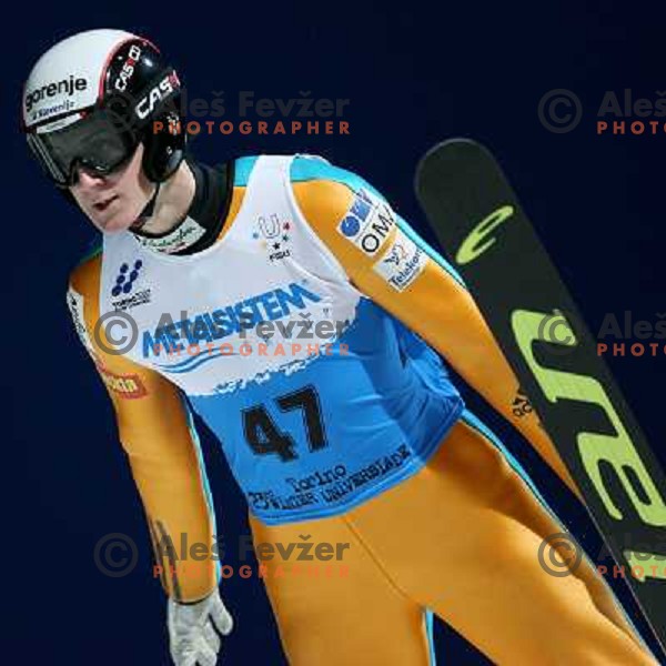 Saso Tadic during ski jumping competition ( K95 meters) of 23rd Winter Universiade 2007 at Pragelato, Italy on 18.01.2007