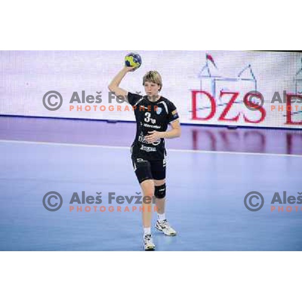 Maryna Vergeliuk of Krim in action during handball match Krim Mercator - U Jolidon Cluj in EHF Champions league, played at Stozice Arena, Ljubljana, Slovenia on October 14, 2012 