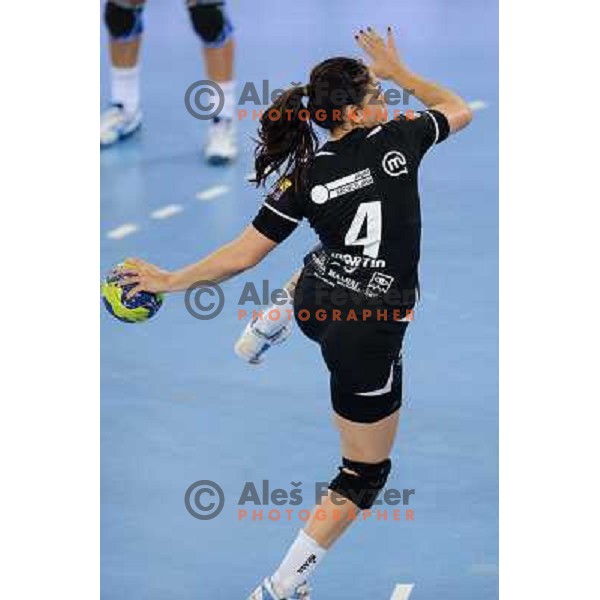 Carmen Martin of Krim in action during handball match Krim Mercator - U Jolidon Cluj in EHF Champions league, played at Stozice Arena, Ljubljana, Slovenia on October 14, 2012 