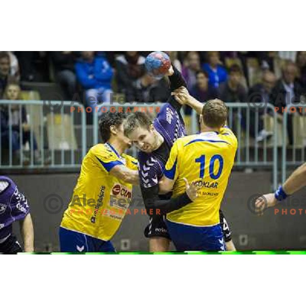 in action during handball match Maribor Branik - Cimos Koper, 1. NLB leasing league, played in Tabor Hall in Maribor, Slovenija on October 17, 2012 