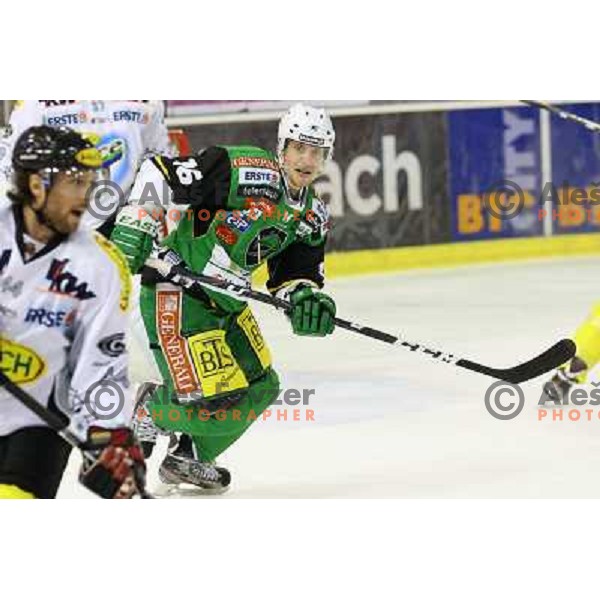 Ales Music of Telemach Olimpija in action during ice hockey match Telemach Olimpija Ljubljana- Dornbirn in round 13 of Ebel league 2012/13 played in Hala Tivoli, Ljubljana, Slovenia on October 19, 2012 