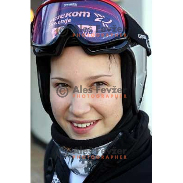  Mateja Robnik before first run of Giant slalom girls on 23rd Winter Universiade 2007 at Jafferau, Bardonecchia, Italy on 19.01.2007