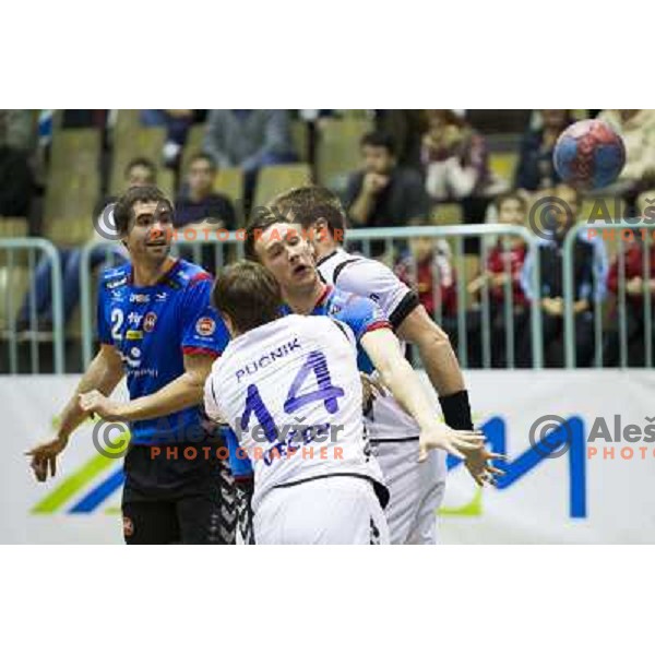 in action during handball match Maribor Branik - HK Kopavogur, EHF league, played in Tabor Hall in Maribor, Slovenija on October 20, 2012 