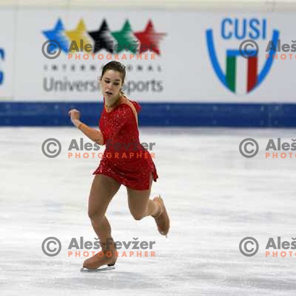 Alenka Zidar skating her short program at 23rd Winter Universiade 2007 at Palavela,Torino, Italy on 19.01.2007