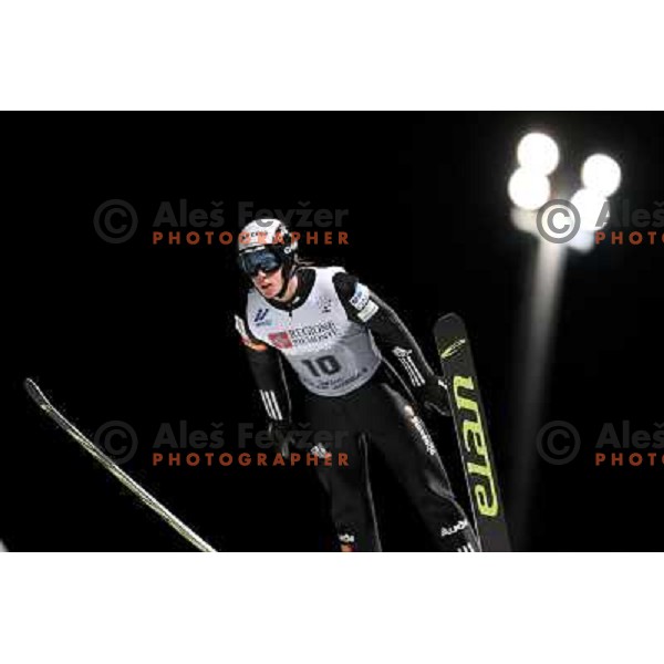 Rok Rozman at ski-jumping leg of Nordic Combined in Pragelato,Italy on 19.1.2007