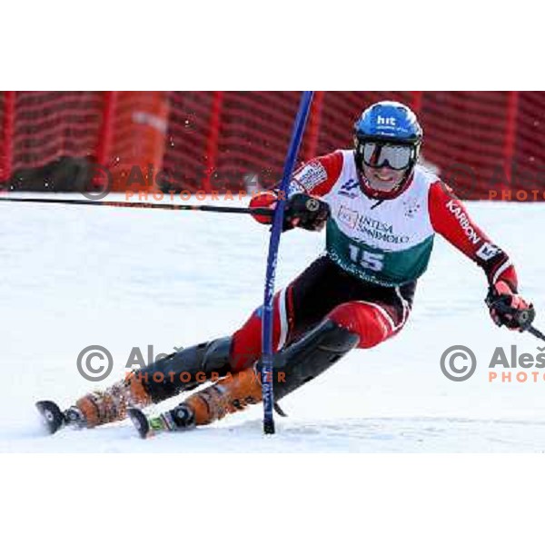 Matic Skube during first slalom run in Bardonecchia at 23rd Winter Universiade 2007 , Torino, Italy on 20.01.2007