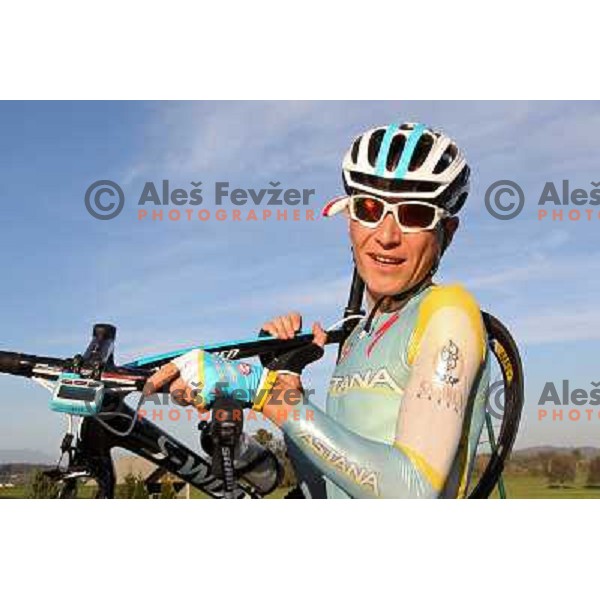 Jani Brajkovic (Astana) was awarded with "Scott golden bike 2012" among all slovenian professional cyclists at last race of the season in Podsmreka, Ljubljana, Slovenia on October 21, 2012 