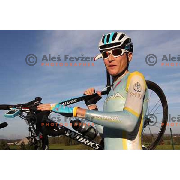 Jani Brajkovic (Astana) was awarded with "Scott golden bike 2012" among all slovenian professional cyclists at last race of the season in Podsmreka, Ljubljana, Slovenia on October 21, 2012 