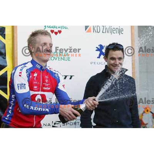 Marko Kump (Adria mobil) winner VN Avtomojster - last race of the 2012 professional cycling season in Podsmreka, Ljubljana, Slovenia on October 21, 2012 