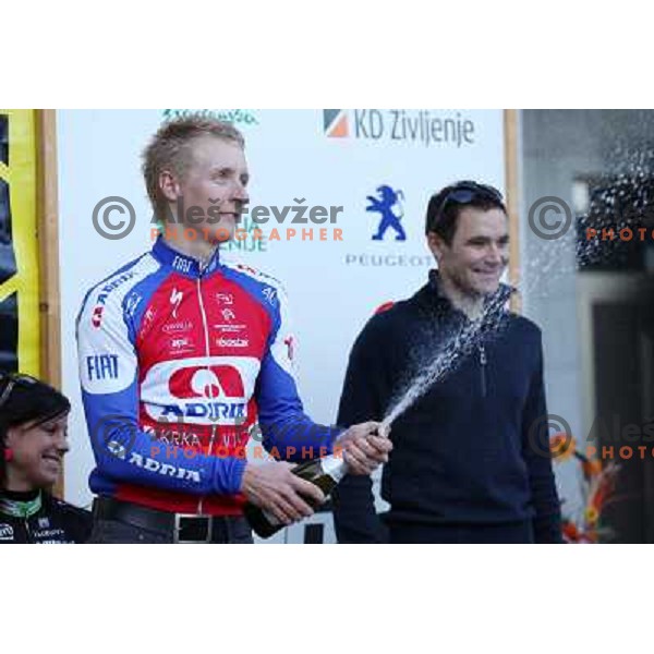 Marko Kump (Adria mobil) winner VN Avtomojster - last race of the 2012 professional cycling season in Podsmreka, Ljubljana, Slovenia on October 21, 2012 