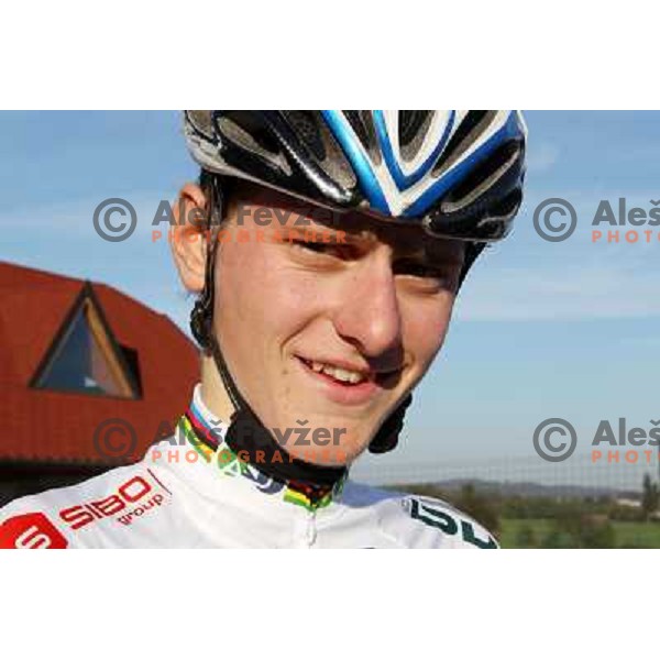 Matej Mohoric (Sava) world champion under 23 after last race of the 2012 professional cycling season in Podsmreka, Ljubljana, Slovenia on October 21, 2012 