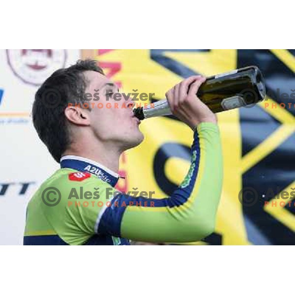 Tim Mikelj after last race of the 2012 professional cycling season in Podsmreka, Ljubljana, Slovenia on October 21, 2012 