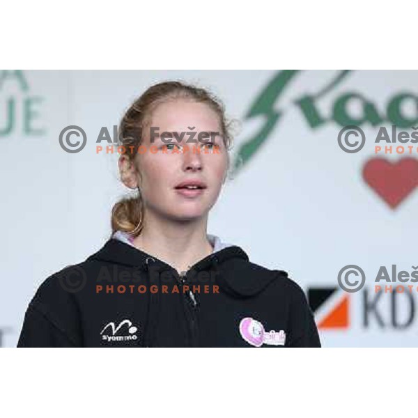 Petra Zrimsek after last race of the 2012 professional cycling season in Podsmreka, Ljubljana, Slovenia on October 21, 2012 