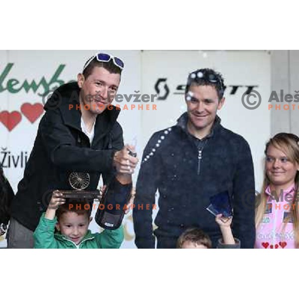 Jani Brajkovic after last race of the 2012 professional cycling season in Podsmreka, Ljubljana, Slovenia on October 21, 2012 