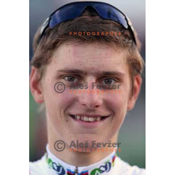 Matej Mohoric (Sava) world champion under 23 after last race of the 2012 professional cycling season in Podsmreka, Ljubljana, Slovenia on October 21, 2012 