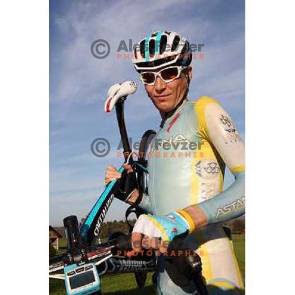 Jani Brajkovic (Astana) was awarded with "Scott golden bike 2012" among all slovenian professional cyclists at last race of the season in Podsmreka, Ljubljana, Slovenia on October 21, 2012 