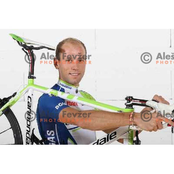 Kristijan Koren of Slovenia, member of professional cycling team Liquigas-Cannondale (Italy) during studio shooting in Ljubljana, Slovenia on October 21, 2012 