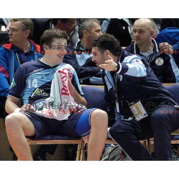 20.01.2007 - Wetzlar - Handball World Championship - Slovenia - Grenland Sergej Rutenka and Boris Denic