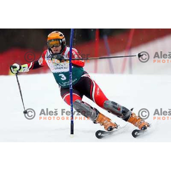 Petra Robnik during first slalom run in Bardonecchia at 23rd Winter Universiade 2007 , Torino, Italy on 21.01.2007