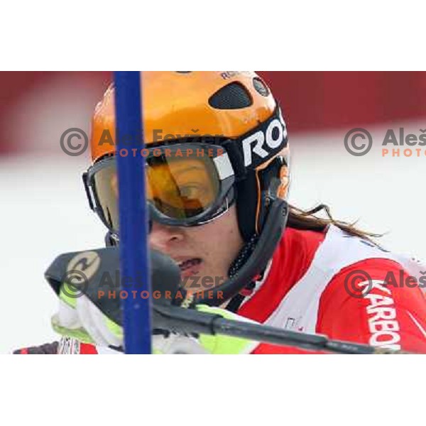Petra Robnik during first slalom run in Bardonecchia at 23rd Winter Universiade 2007 , Torino, Italy on 21.01.2007