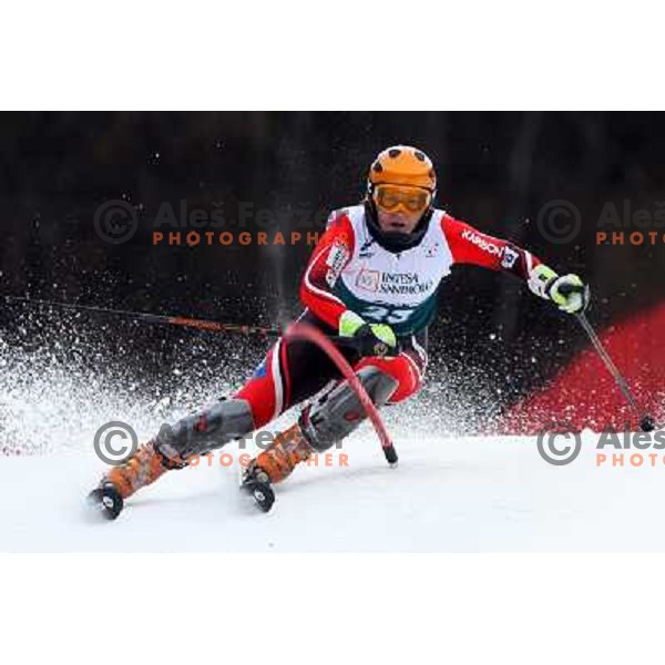 Urska Rabic during first slalom run in Bardonecchia at 23rd Winter Universiade 2007 , Torino, Italy on 21.01.2007